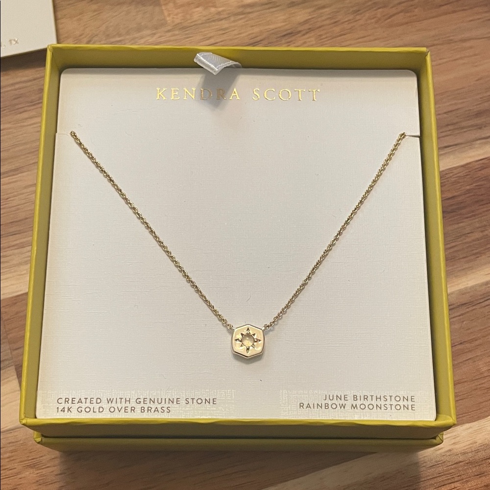 Kendra Scott rainbow moonstone necklace
